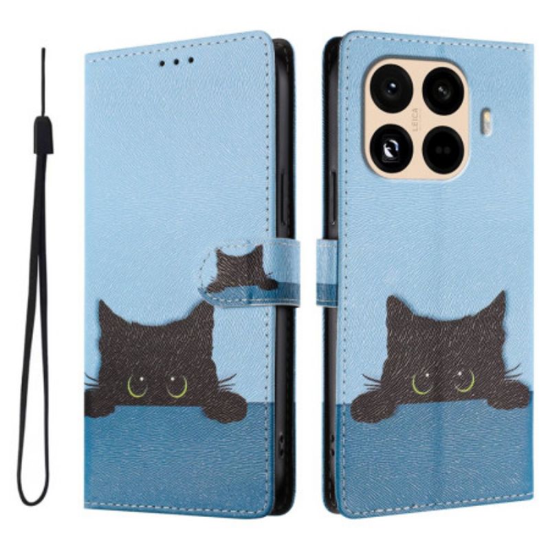 Etui Folio Do Xiaomi 15t Pro CZarny Kot