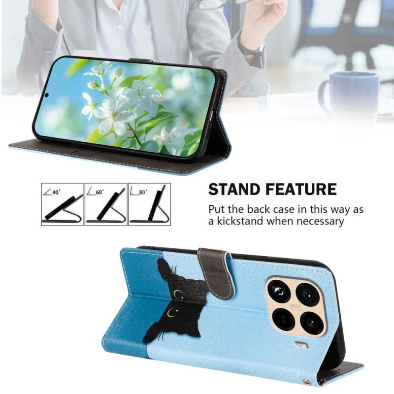 Etui Folio Do Xiaomi 15t Pro CZarny Kot