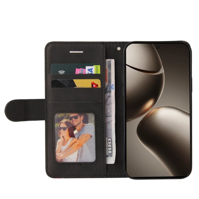 Etui Folio Do Xiaomi 15t Pro Dwukolorowy Wzór Falisty