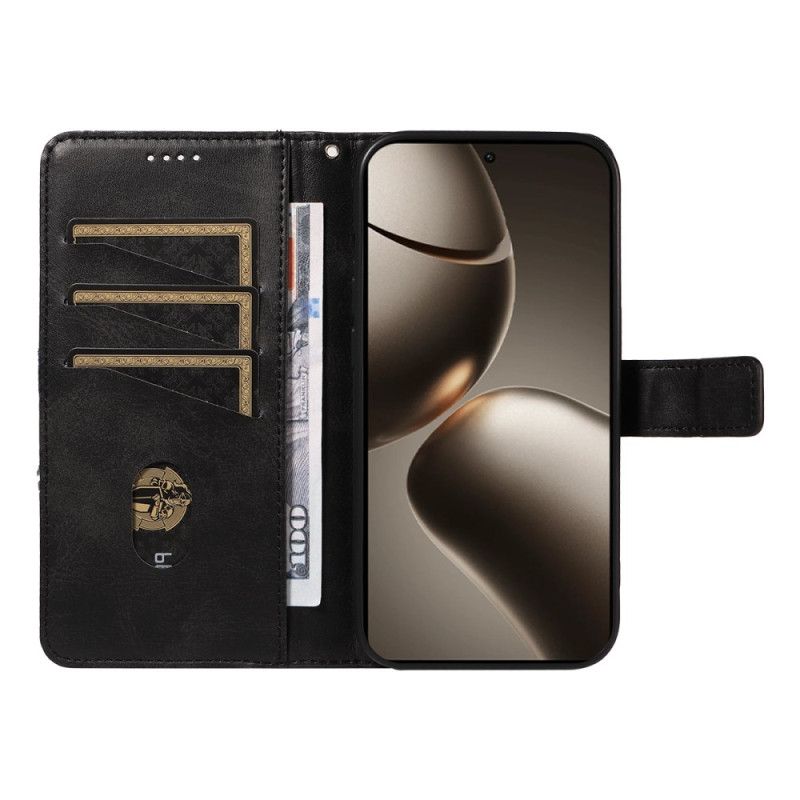 Etui Folio Do Xiaomi 15t Pro Dwukolorowy Wzór Geometryczny