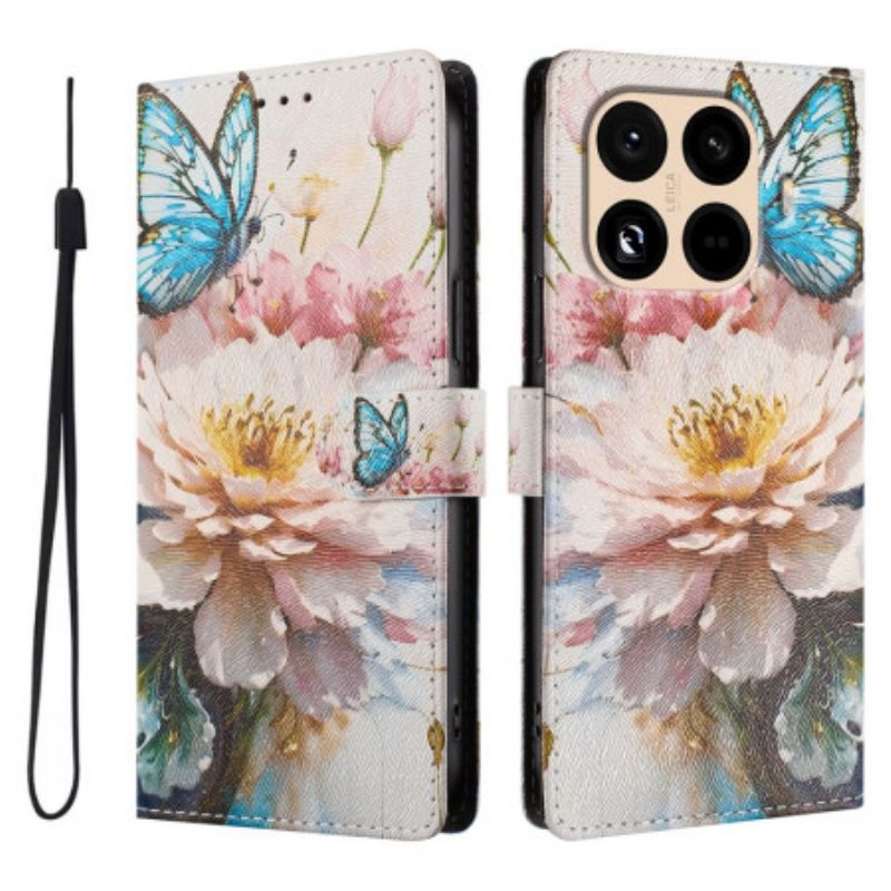 Etui Folio Do Xiaomi 15t Pro Kwiat I Motyl