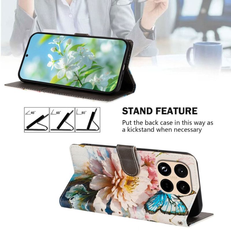 Etui Folio Do Xiaomi 15t Pro Kwiat I Motyl