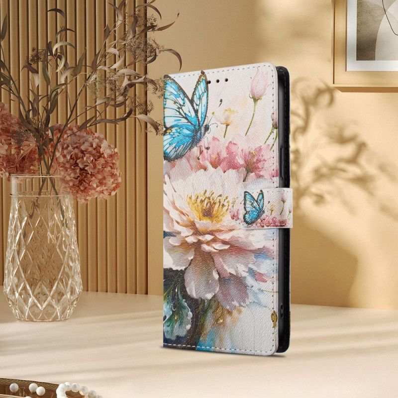Etui Folio Do Xiaomi 15t Pro Kwiat I Motyl