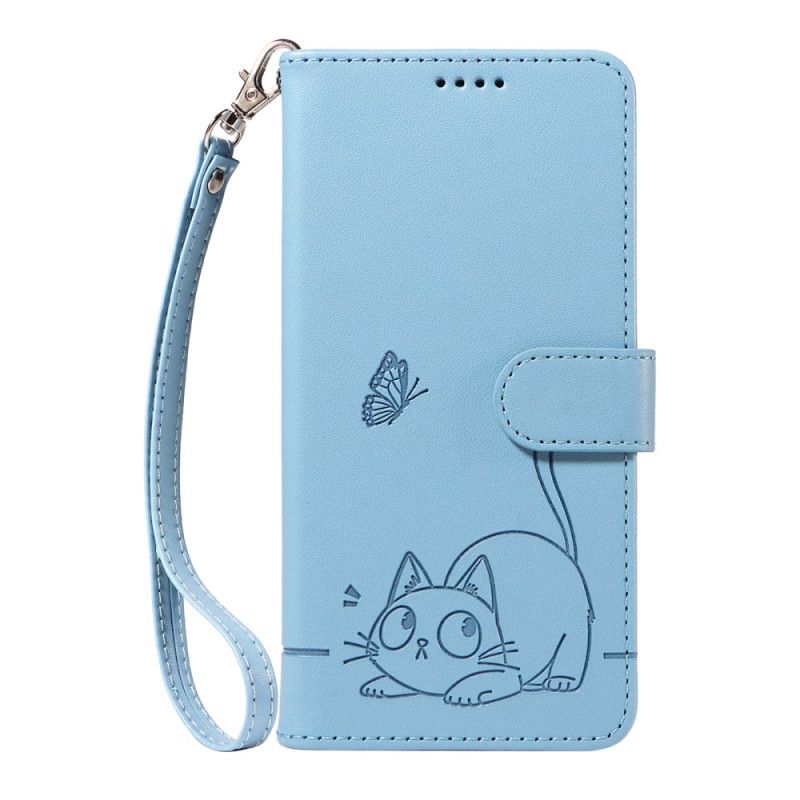 Etui Folio Do Xiaomi 15t Pro Wzór Paska Z Motywem Kota