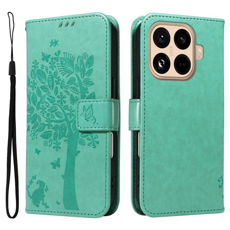 Etui Folio Xiaomi 15t Pro Drzewo I Kot Etui Ochronne