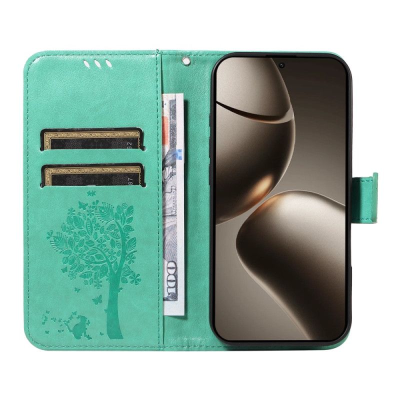 Etui Folio Xiaomi 15t Pro Drzewo I Kot Etui Ochronne