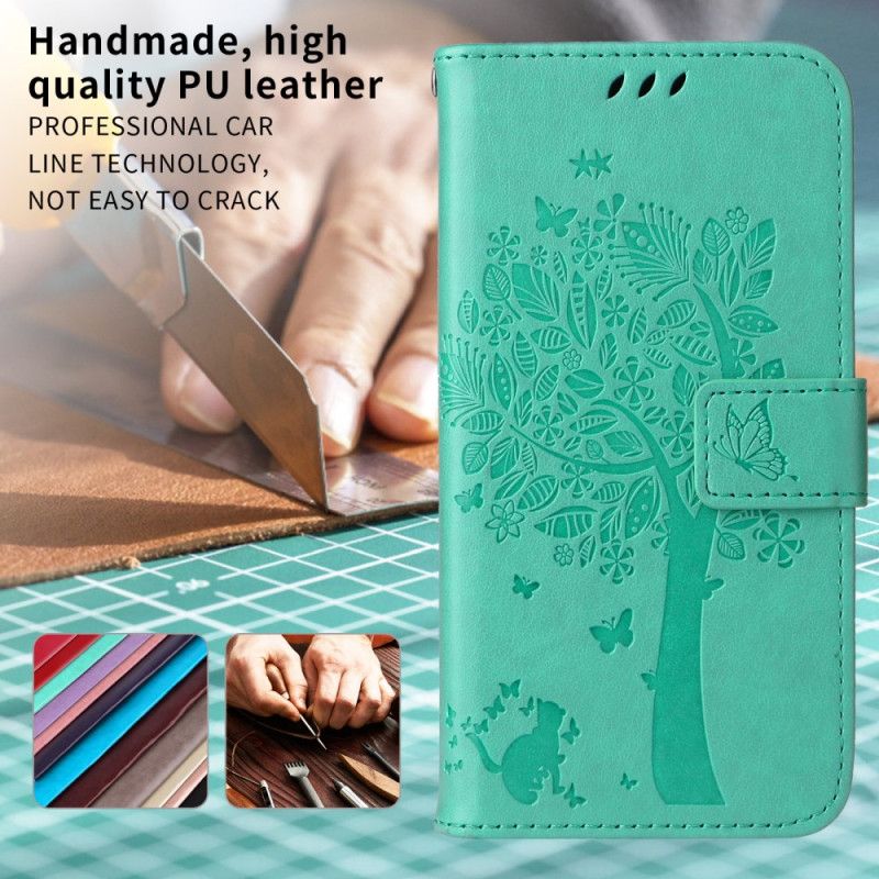 Etui Folio Xiaomi 15t Pro Drzewo I Kot Etui Ochronne