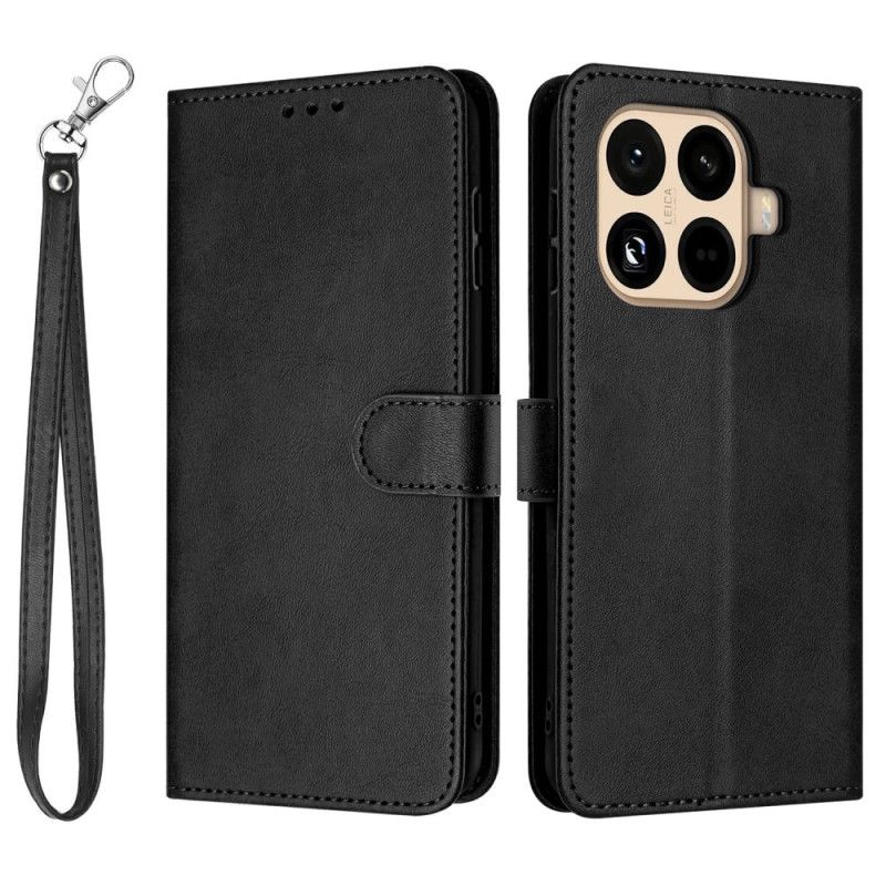 Etui Folio Xiaomi 15t Pro Efekt Skóry Z Paskiem Etui Ochronne