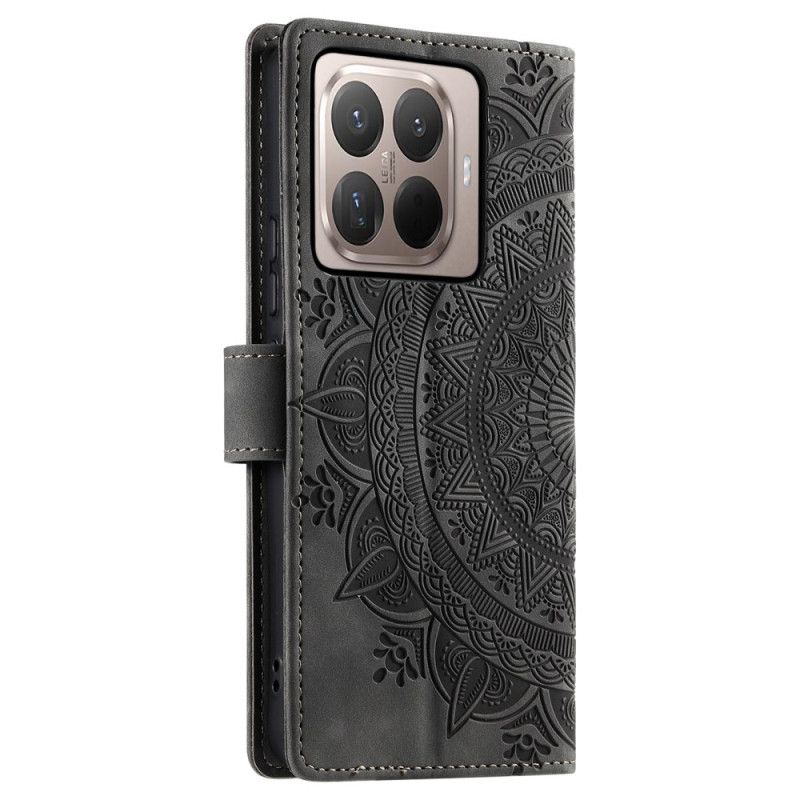 Etui Folio Xiaomi 15t Pro Efekt Zamszu Mandala Etui Ochronne