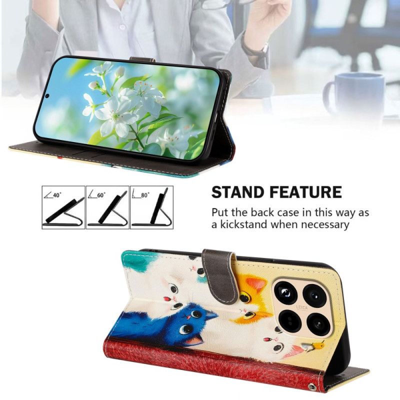 Etui Folio Xiaomi 15t Pro Kolorowe Koty