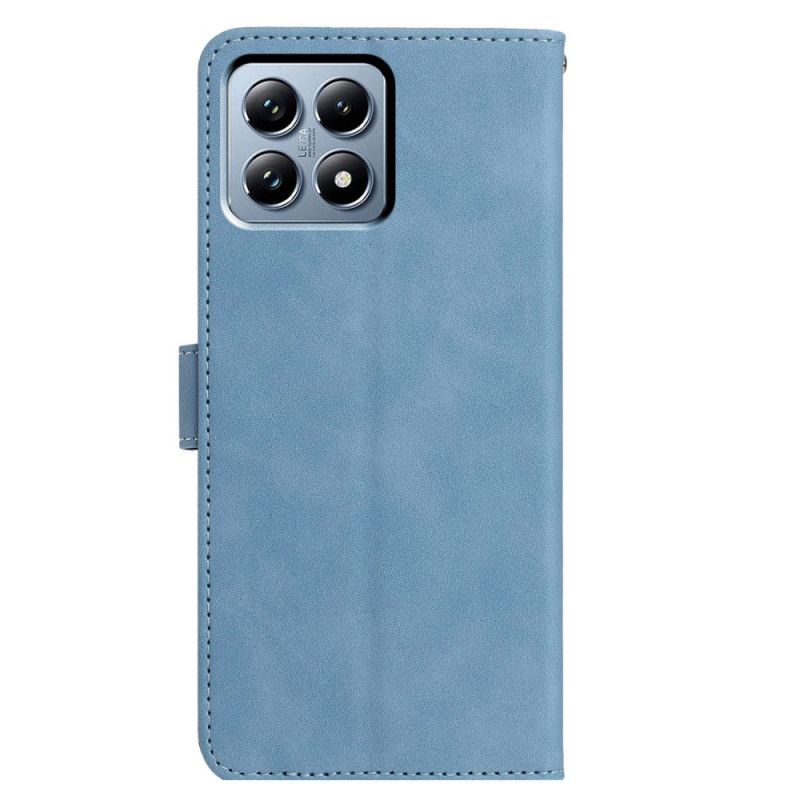Etui Folio Xiaomi 15t Pro Nadruk Motyli I Kwiatów