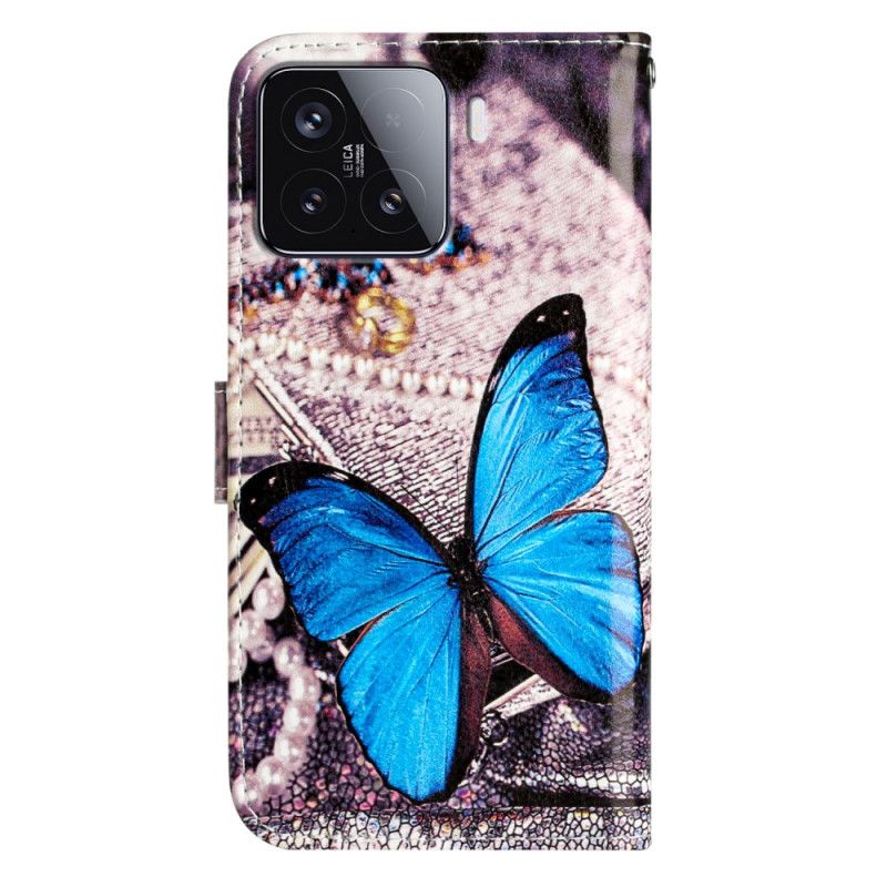 Etui Folio Xiaomi 15t Pro Niebieski Motyl