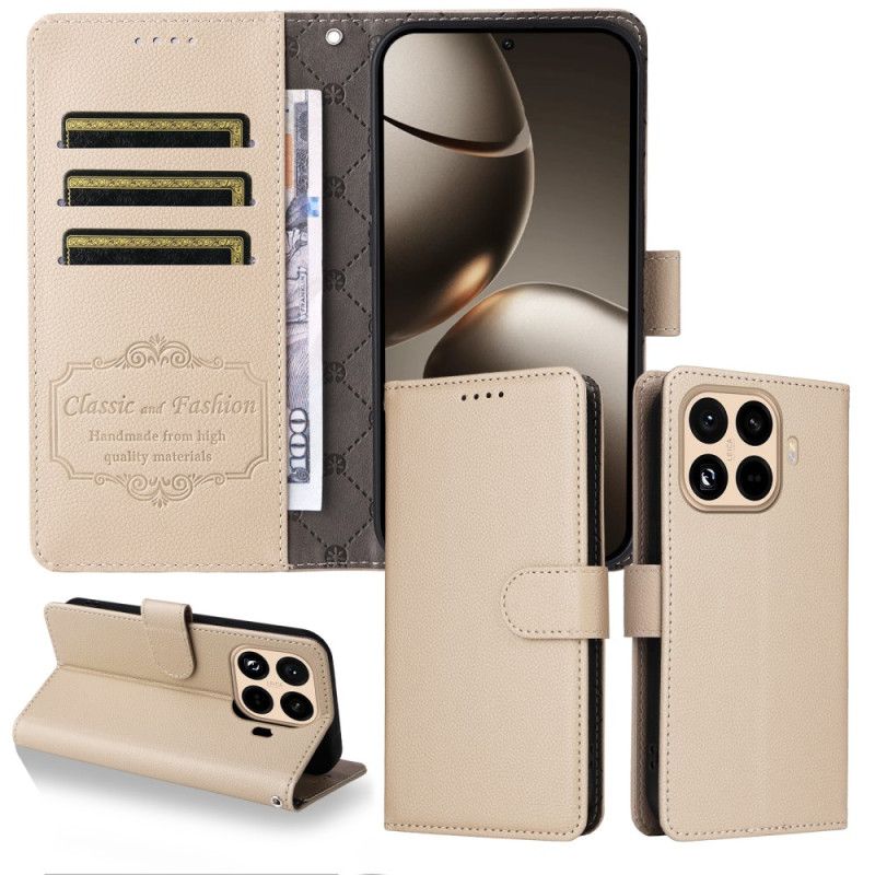 Etui Folio Xiaomi 15t Pro Portfel Z Efektem Skóry Rfid Etui Ochronne