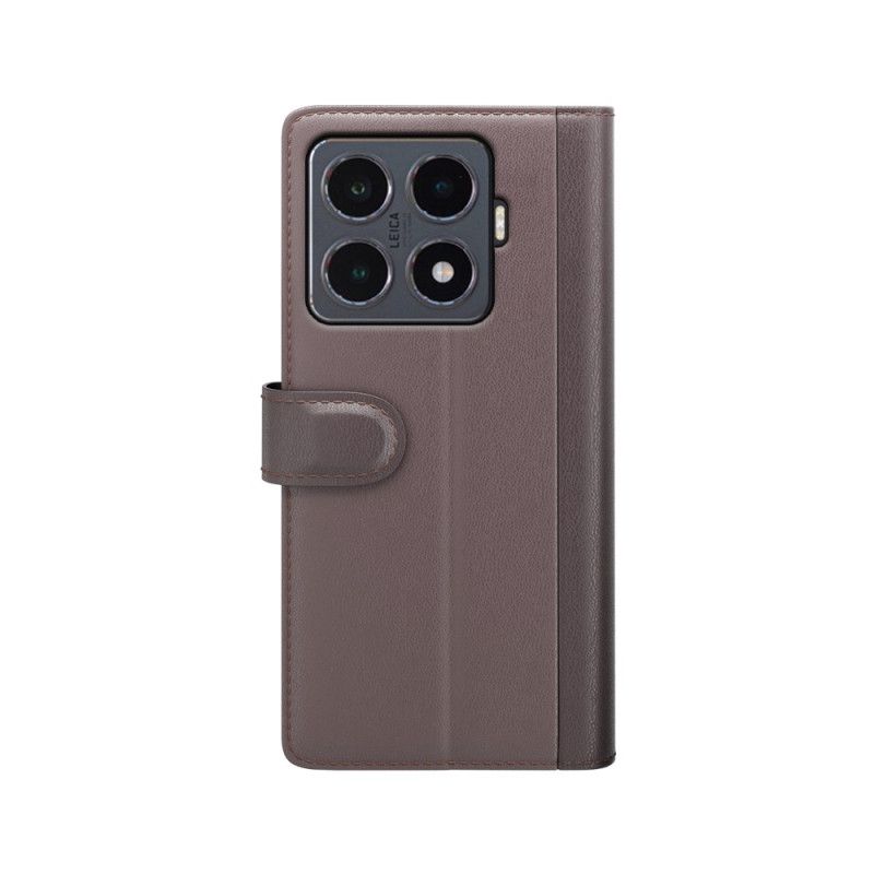 Etui Folio Xiaomi 15t Pro Prawdziwa Skóra