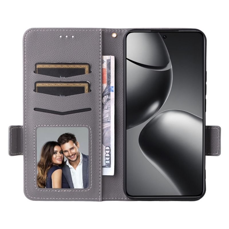 Etui Folio Xiaomi 15t Pro Sztuczna Skóra Ze Smyczą