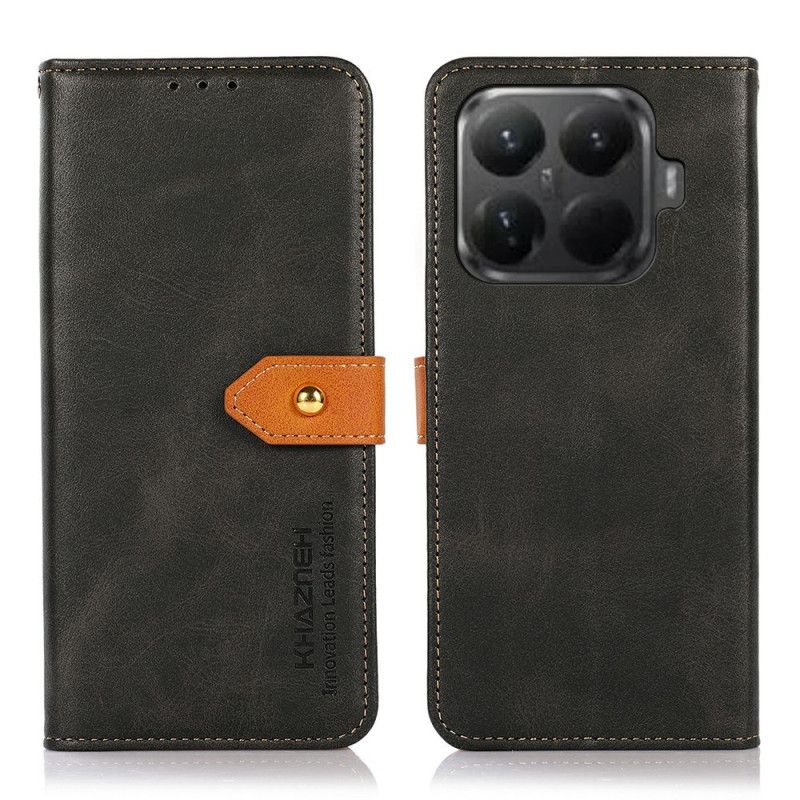 Etui Folio Xiaomi 15t Pro Złoty Guzik Khazneh Etui Ochronne