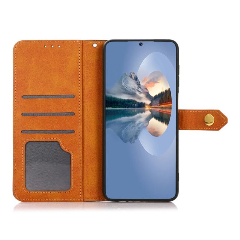 Etui Folio Xiaomi 15t Pro Złoty Guzik Khazneh Etui Ochronne