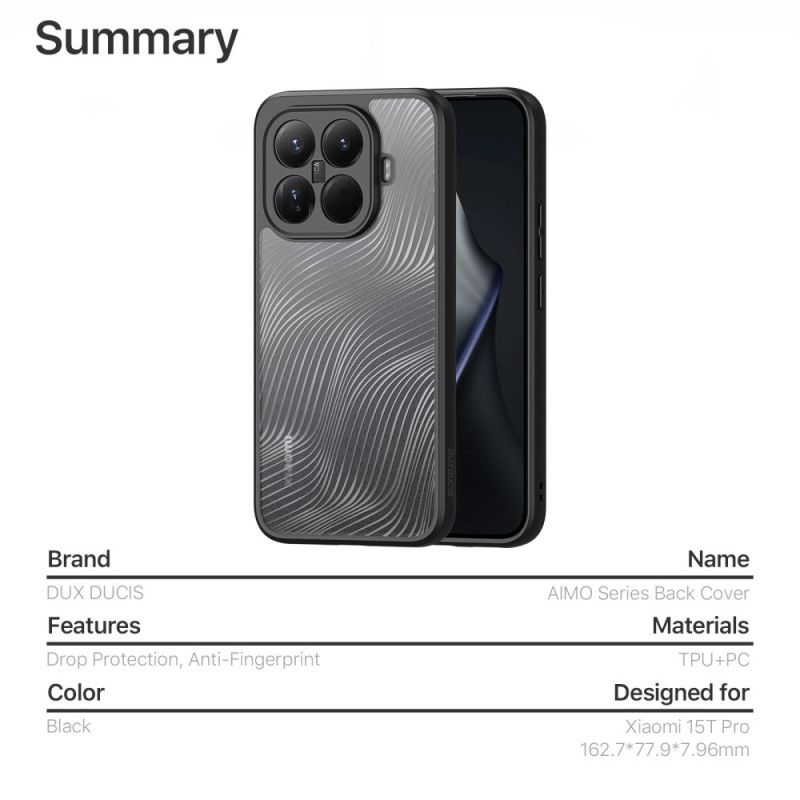 Etui Xiaomi 15t Pro Seria Aimo Dux Ducis Etui Ochronne