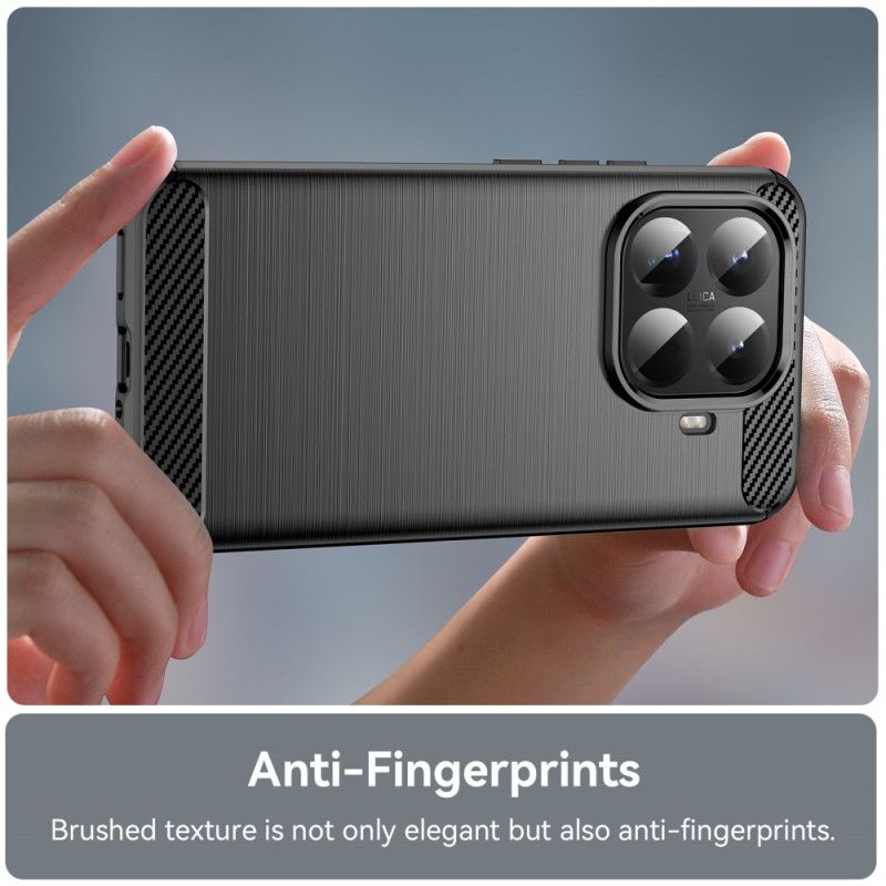 Etui Xiaomi 15t Pro Szczotkowane Włókno Węglowe Etui Ochronne
