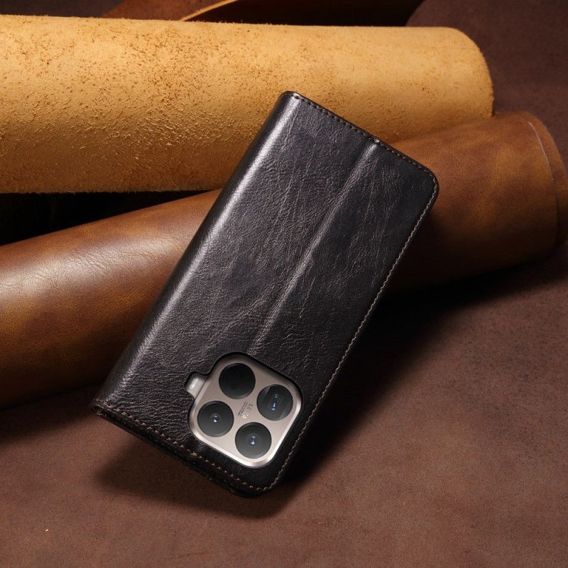 Flip Kotelot Do Xiaomi 15t Pro Woskowana Skóra Syntetyczna