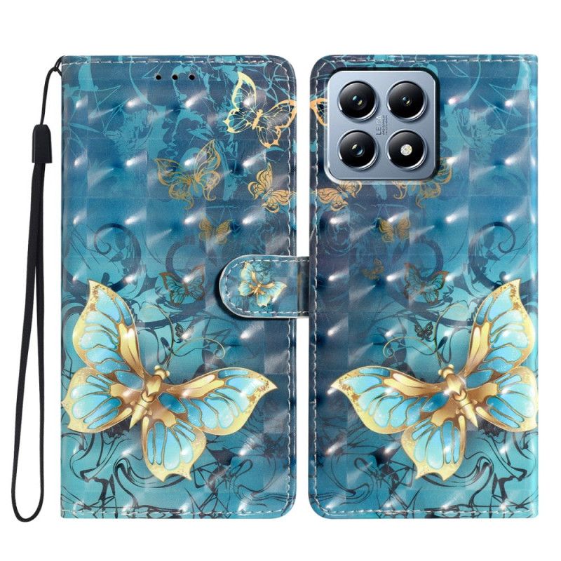 Pokrowce Xiaomi 15t Pro Złote Motyle