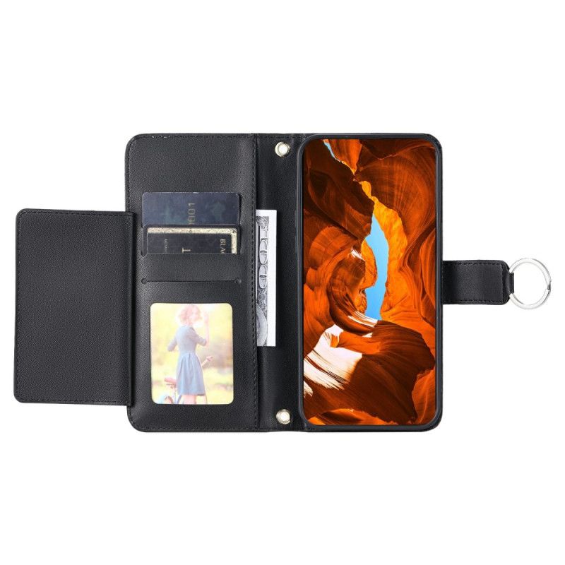 Skórzany Futerał Xiaomi 15t Pro Etui Na Telefon Pikowane Z Paskami