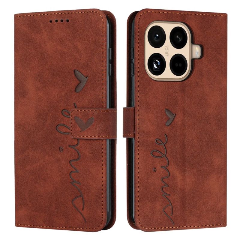 Skórzany Futerał Xiaomi 15t Pro Etui Na Telefon Uśmiech