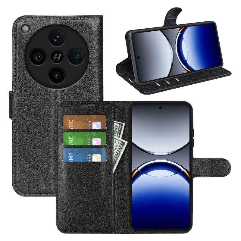 Etui Folio Oppo Find X8 Pro Klasyczna Skóra Syntetyczna Liczi