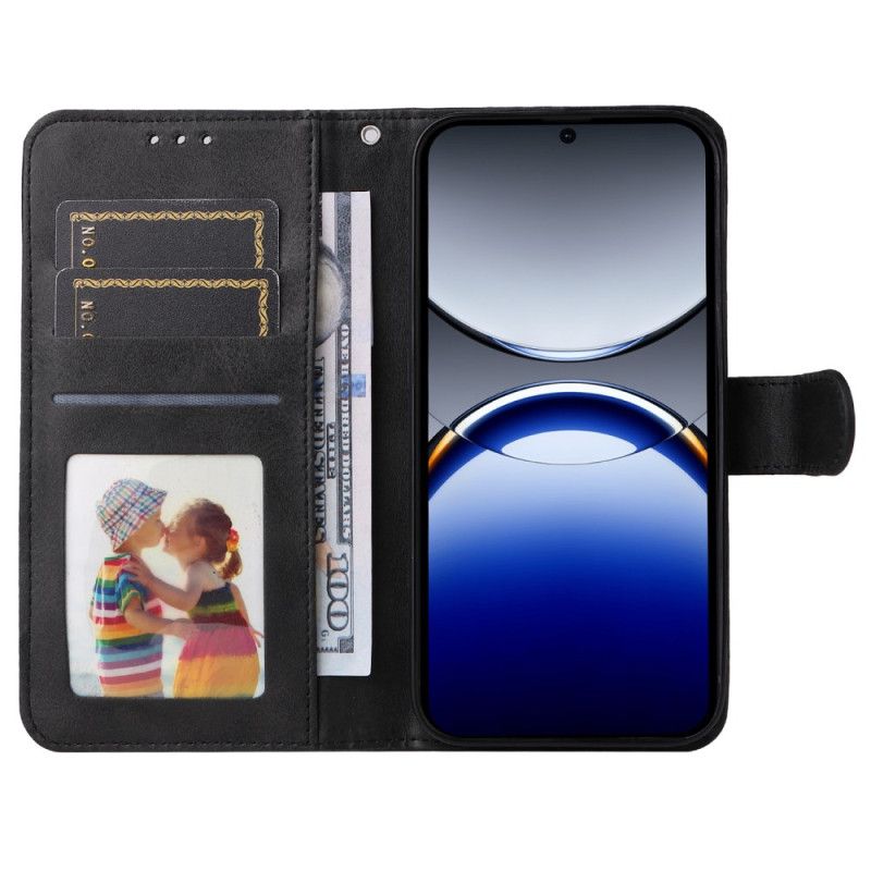 Etui Folio Oppo Find X8 Pro Pasek Ze Sztucznej Skóry Etui Ochronne