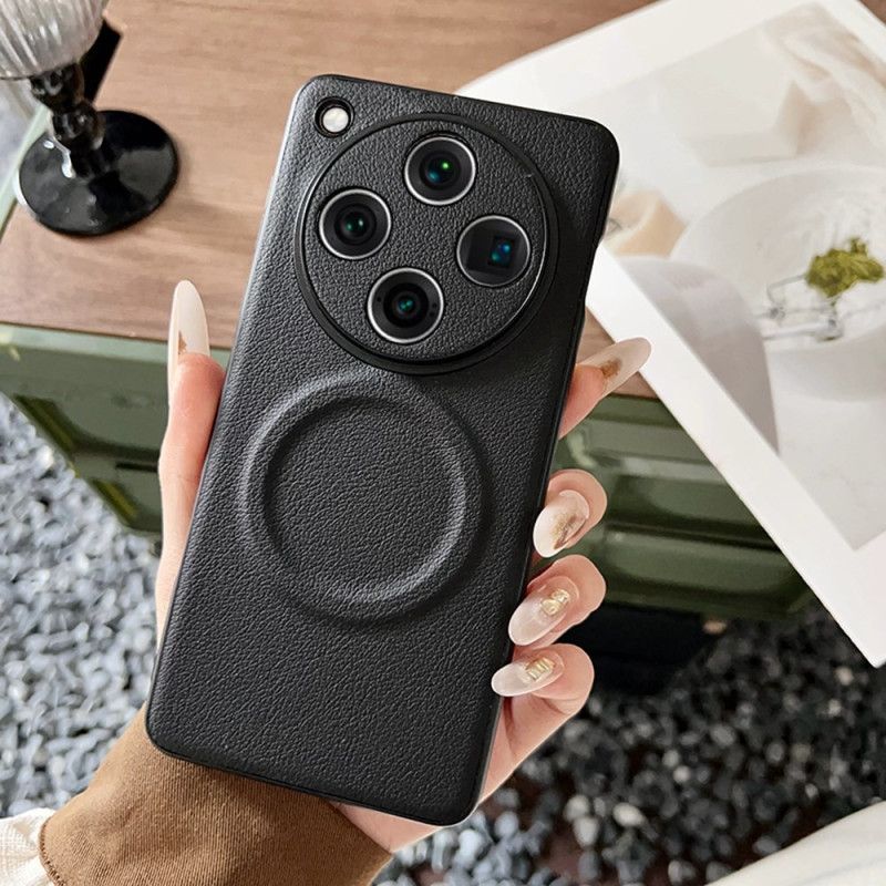 Etui Oppo Find X8 Pro Skórzany Efekt Kompatybilny Z Magsafe Etui Ochronne