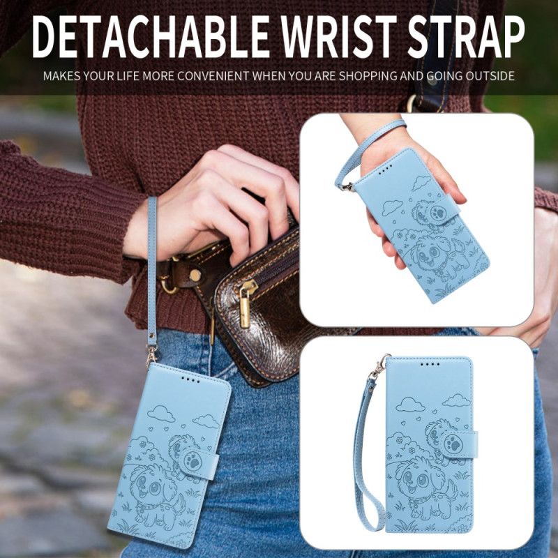 Etui Folio Vivo X300 Pro Wzór Psa Z Paskiem