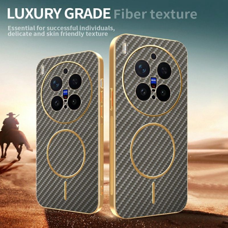 Etui Vivo X300 Pro Tekstura Włókna Węglowego