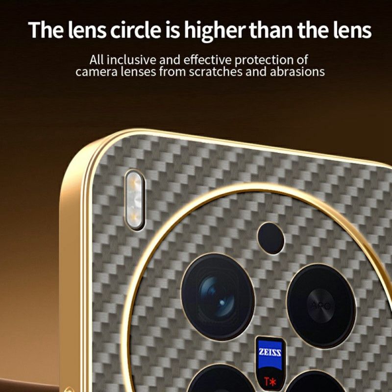 Etui Vivo X300 Pro Tekstura Włókna Węglowego