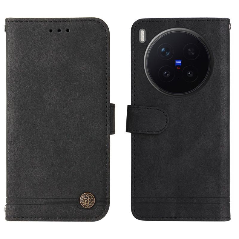 Flip Kotelot Vivo X300 Pro Etui Na Telefon Efekt Zamszu Z Nitami