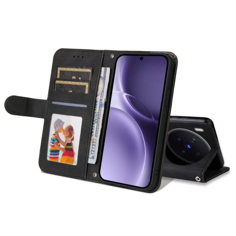 Flip Kotelot Vivo X300 Pro Etui Na Telefon Efekt Zamszu Z Nitami