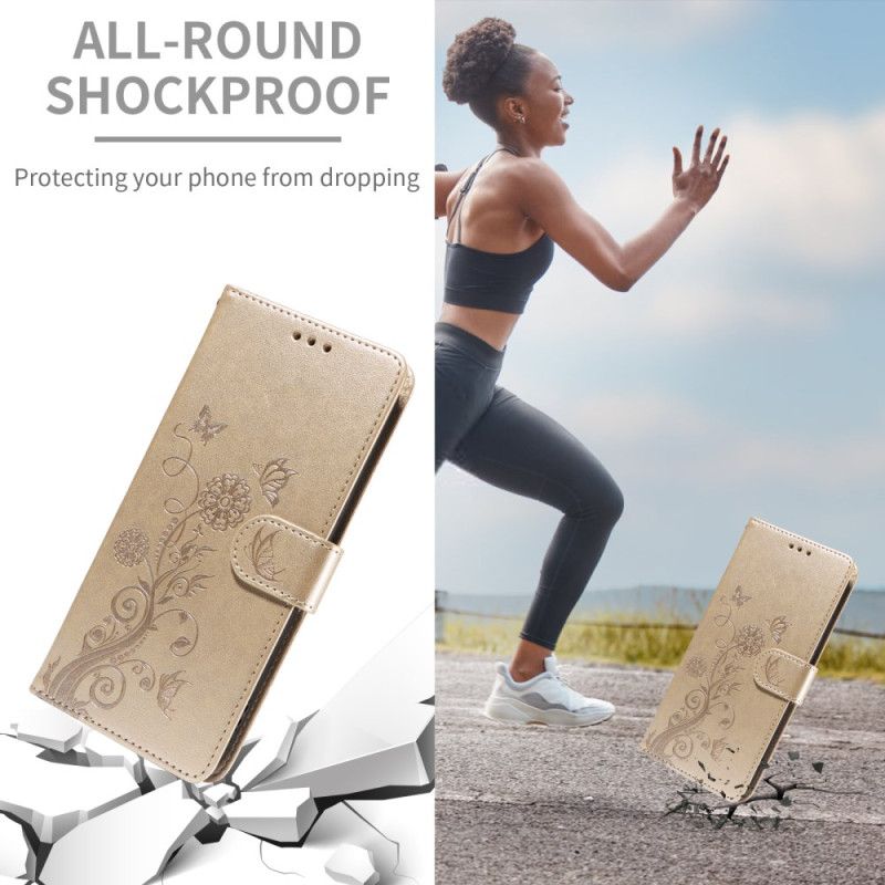 Pokrowce Vivo X300 Pro Kwiatowy Wzór Motyla