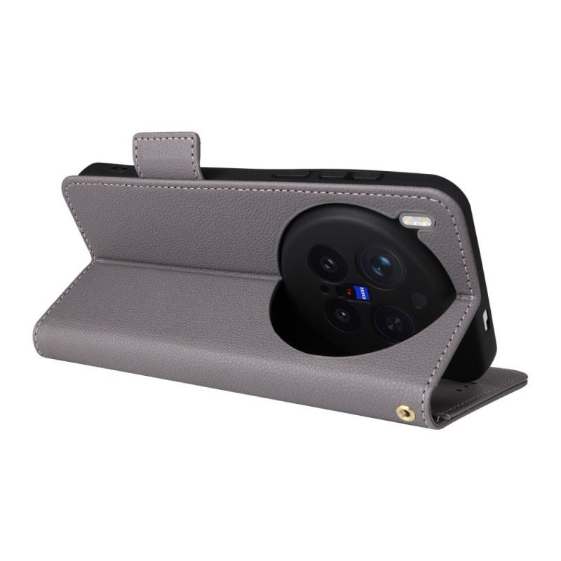 Skórzany Futerał Vivo X300 Pro Etui Na Telefon Sztuczna Skóra Z Paskiem