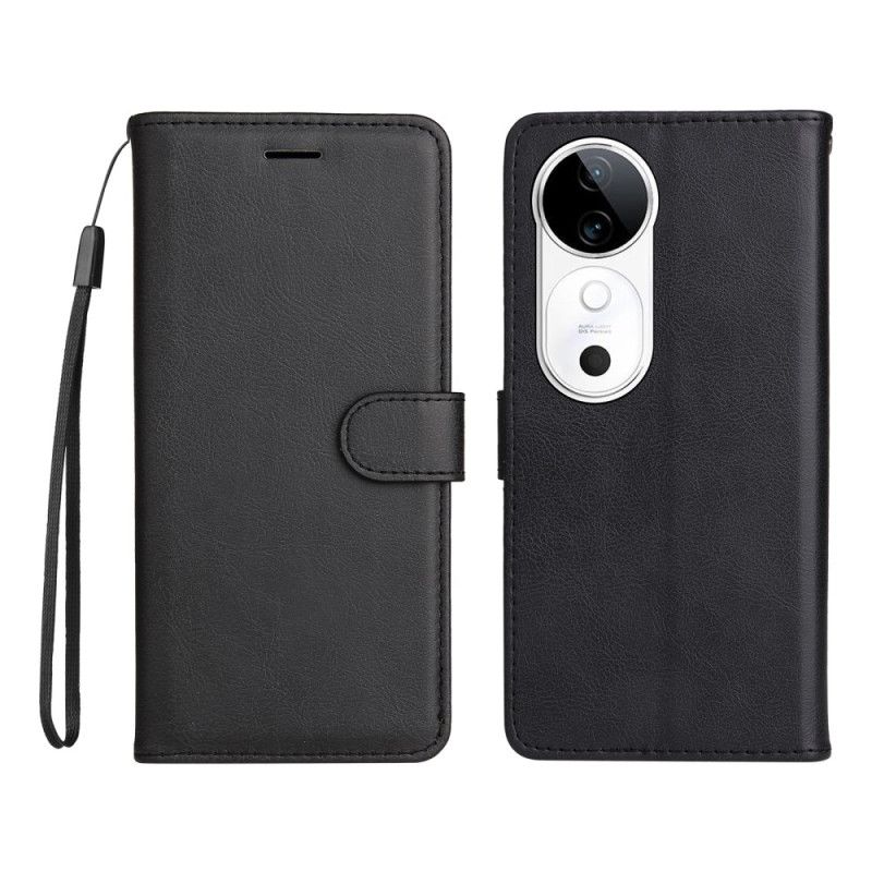 Etui Folio Do Vivo V40 5g Efekt Skórzanego Paska