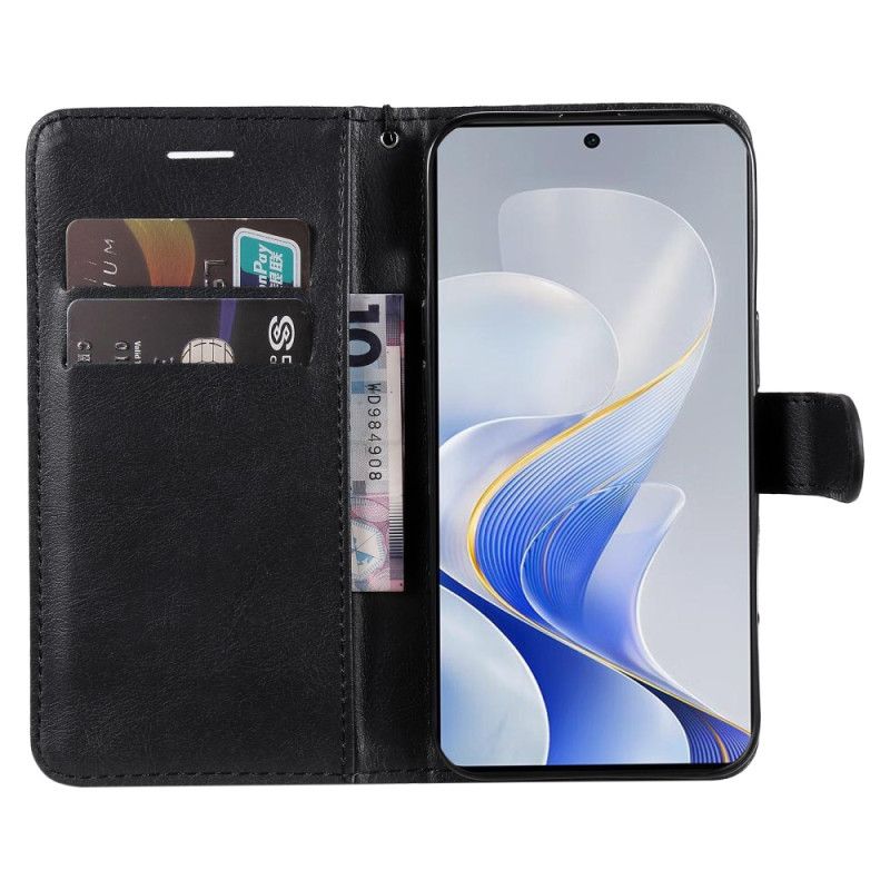 Etui Folio Do Vivo V40 5g Efekt Skórzanego Paska