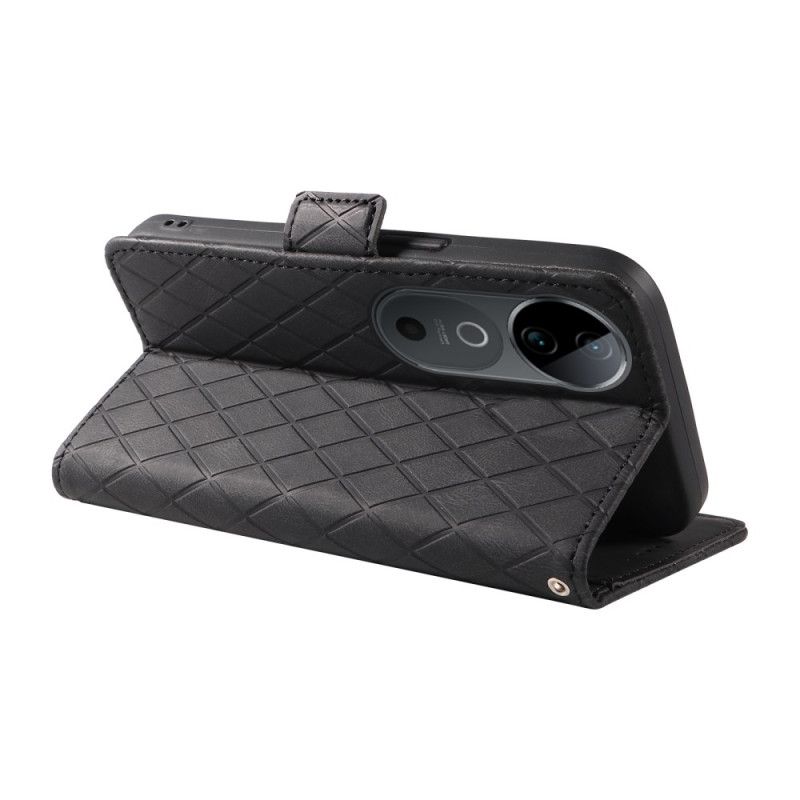 Etui Folio Do Vivo V40 5g Wzór Diamentowy