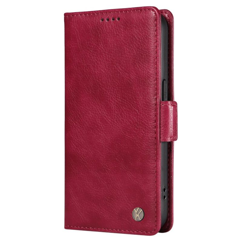Etui Folio Vivo V40 5g Tekstura Liczi Yikatu Etui Ochronne