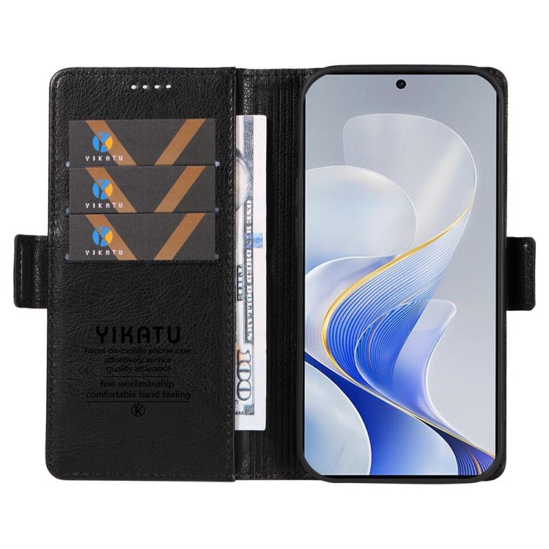 Etui Folio Vivo V40 5g Tekstura Liczi Yikatu Etui Ochronne