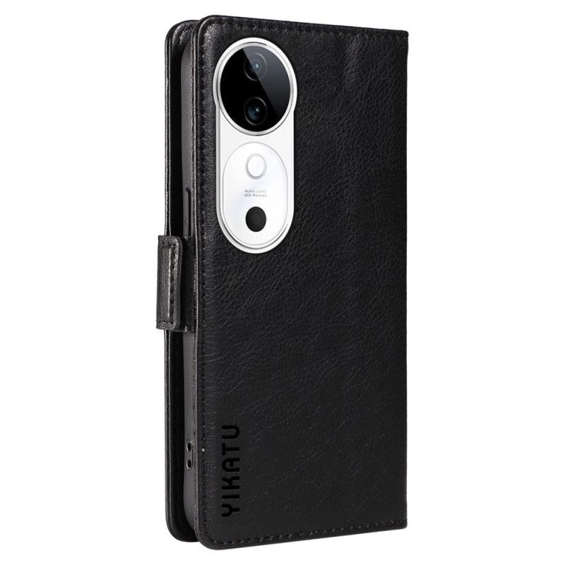 Etui Folio Vivo V40 5g Tekstura Liczi Yikatu Etui Ochronne