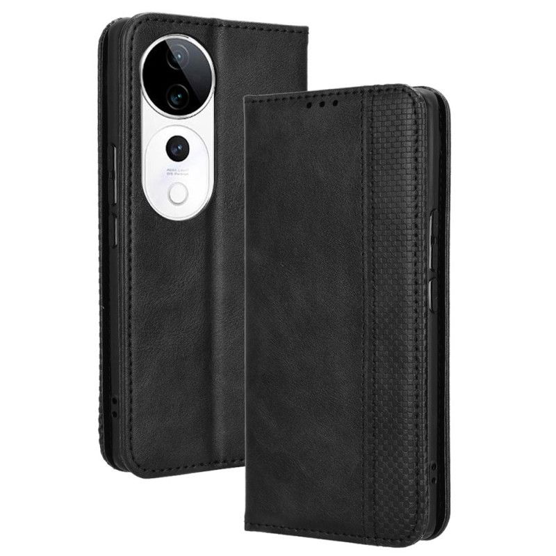 Flip Kotelot Vivo V40 5g Obramowanie Vintage Etui Ochronne