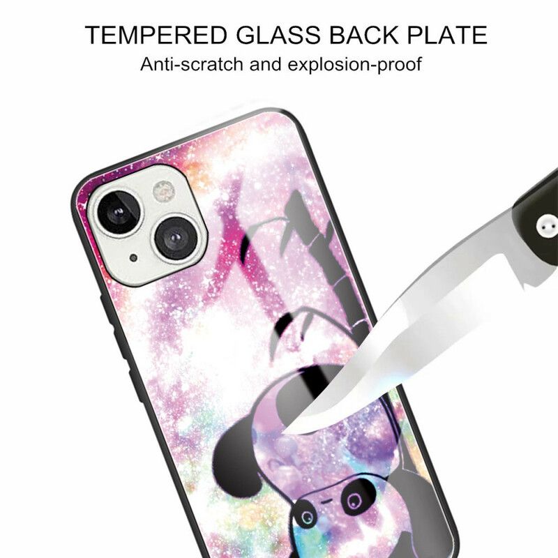 Etui Iphone 13 Panda I Bambusowe Szkło Hartowane