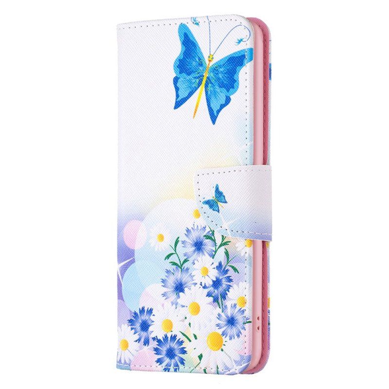 Etui Folio do iPhone 15 Plus Akwarela Motyle