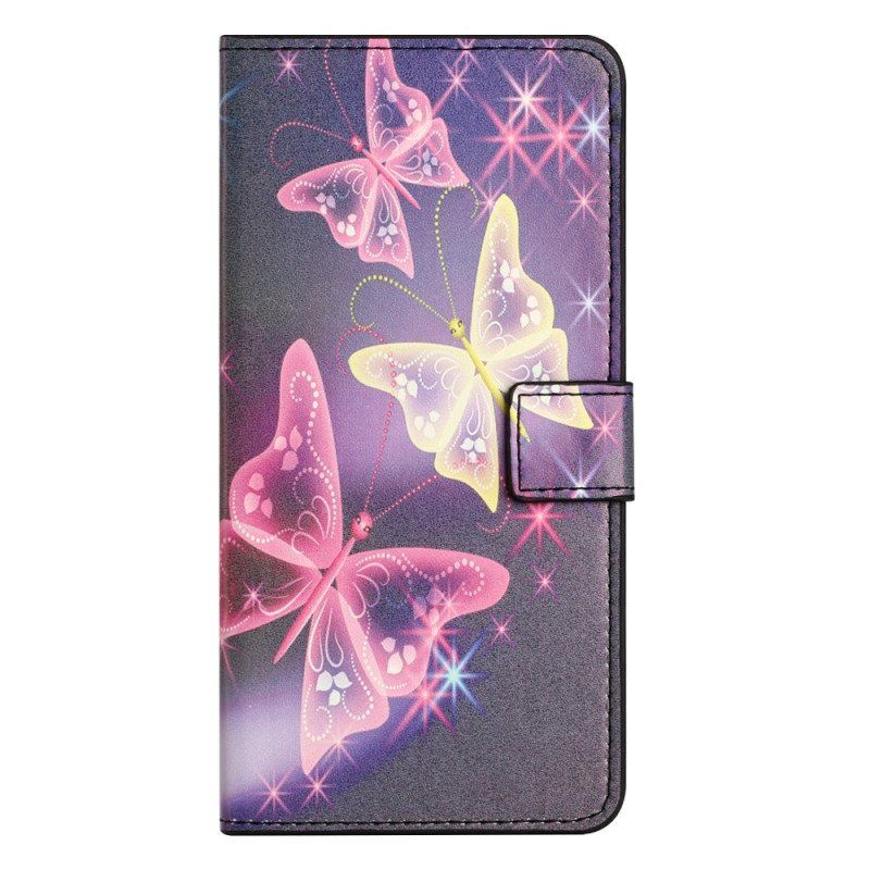 Etui Folio do iPhone 15 Plus Piękne Motyle