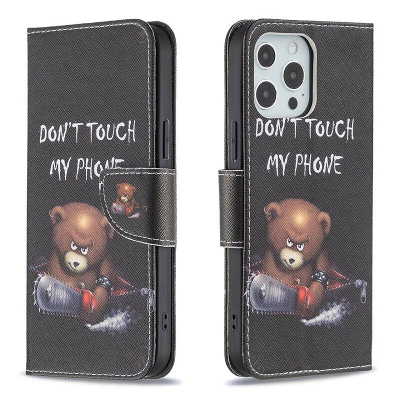 Etui Folio Iphone 13 Pro Max Niebezpieczny Niedźwiedź