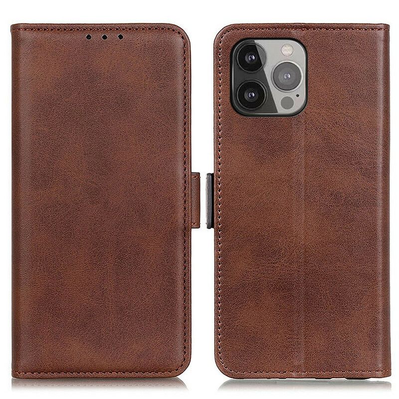 Etui Folio Iphone 13 Pro Max Podwójna Klapa Etui Ochronne