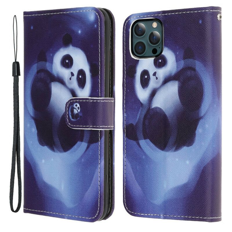 Skórzany Futerał Iphone 13 Pro Max Etui Na Telefon Przestrzeń Pandy